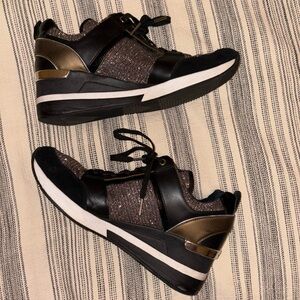 Beautiful Black and Gold Michael Kors Sneakers